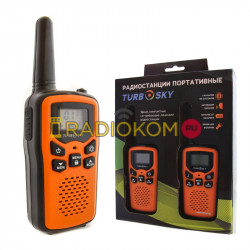 Комплект раций 2 шт TurboSky T25 ORANGE. Рация оранжевого цвета. Рация детская TurboSky T25.